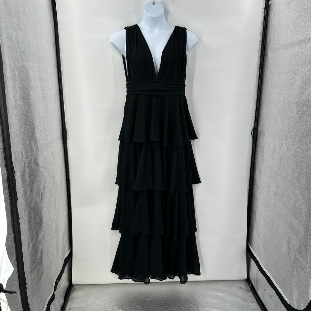 Lulu's Black Layered Maxi Dress